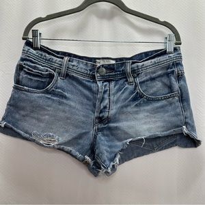 Free People boyfriend cutoff blue jean shorts distressed
